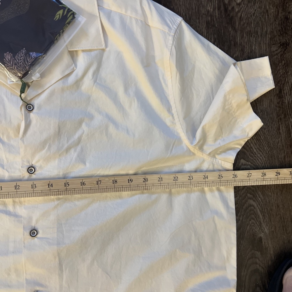 NWT Murano~XXL~Crocodile World Collection Cotton Short Sleeve Embroidered Shirt - Picture 9 of 13